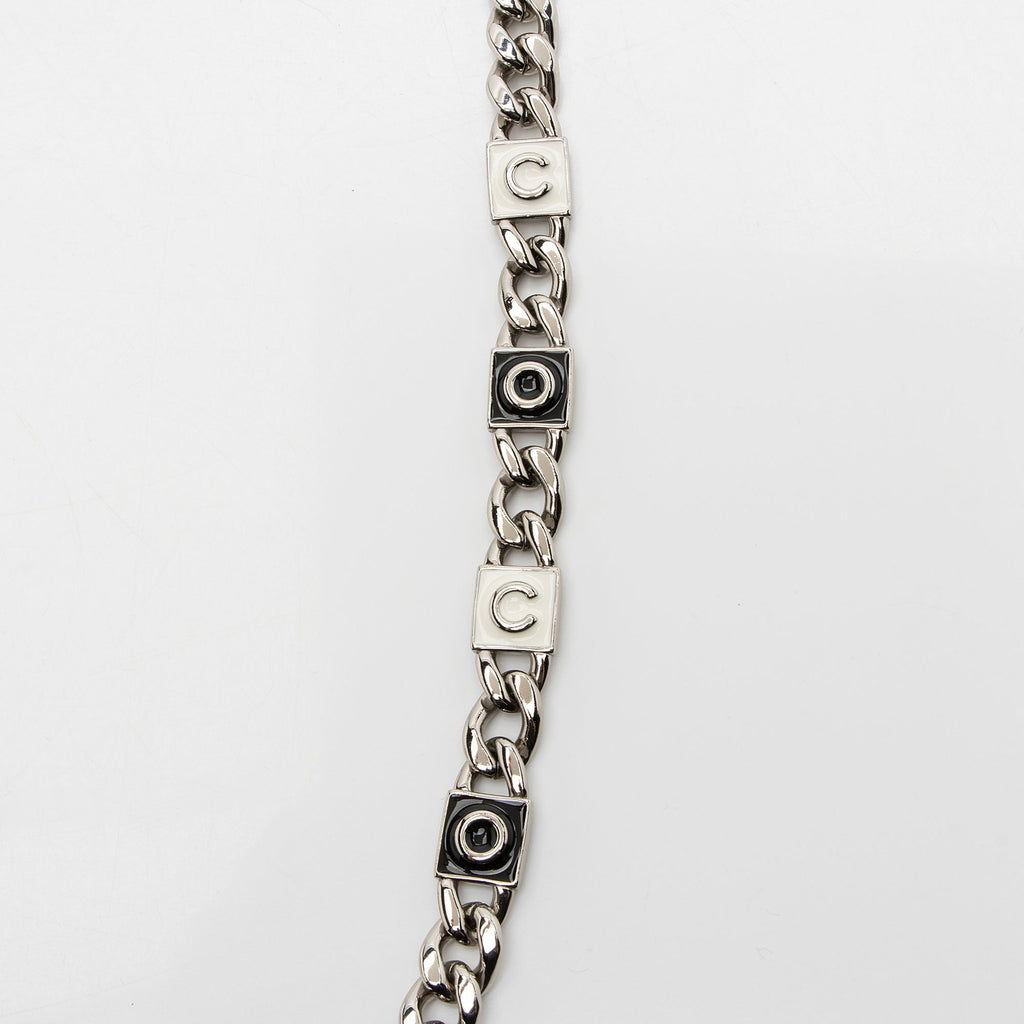 Chanel Caviar Leather Enamel Coco Clutch on Chain