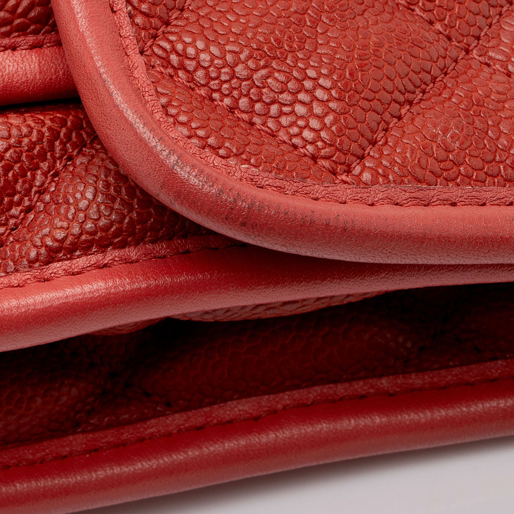 Chanel Caviar Leather French Riviera Medium Flap Bag (SHF-TWwhBI)