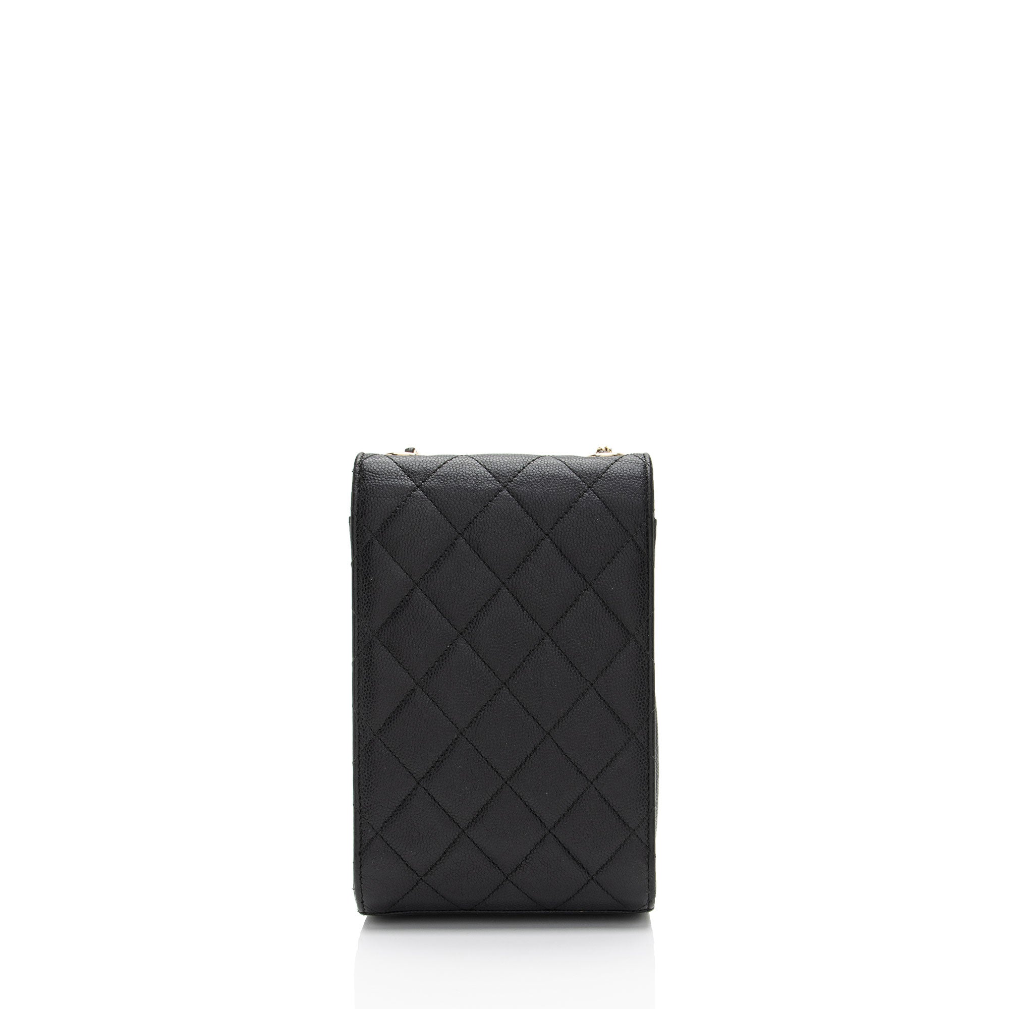 Chanel Caviar Leather Golden Class Phone Holder Crossbody (SHF-d2hiJL)