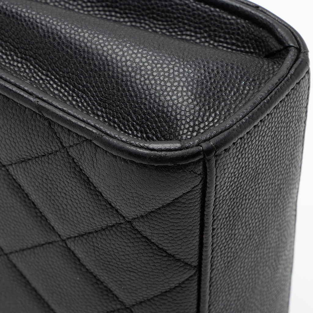 Chanel Caviar Leather Golden Class Phone Holder Crossbody (SHF-d2hiJL)