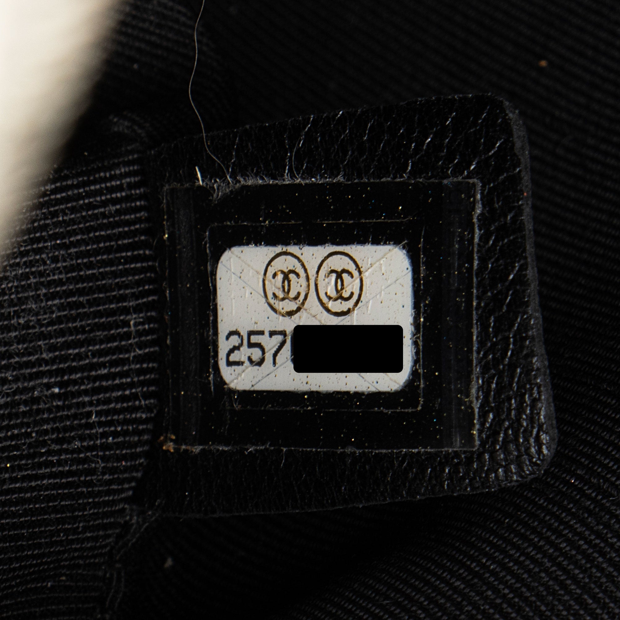 Chanel Caviar Leather Grosgrain CC Top Handle