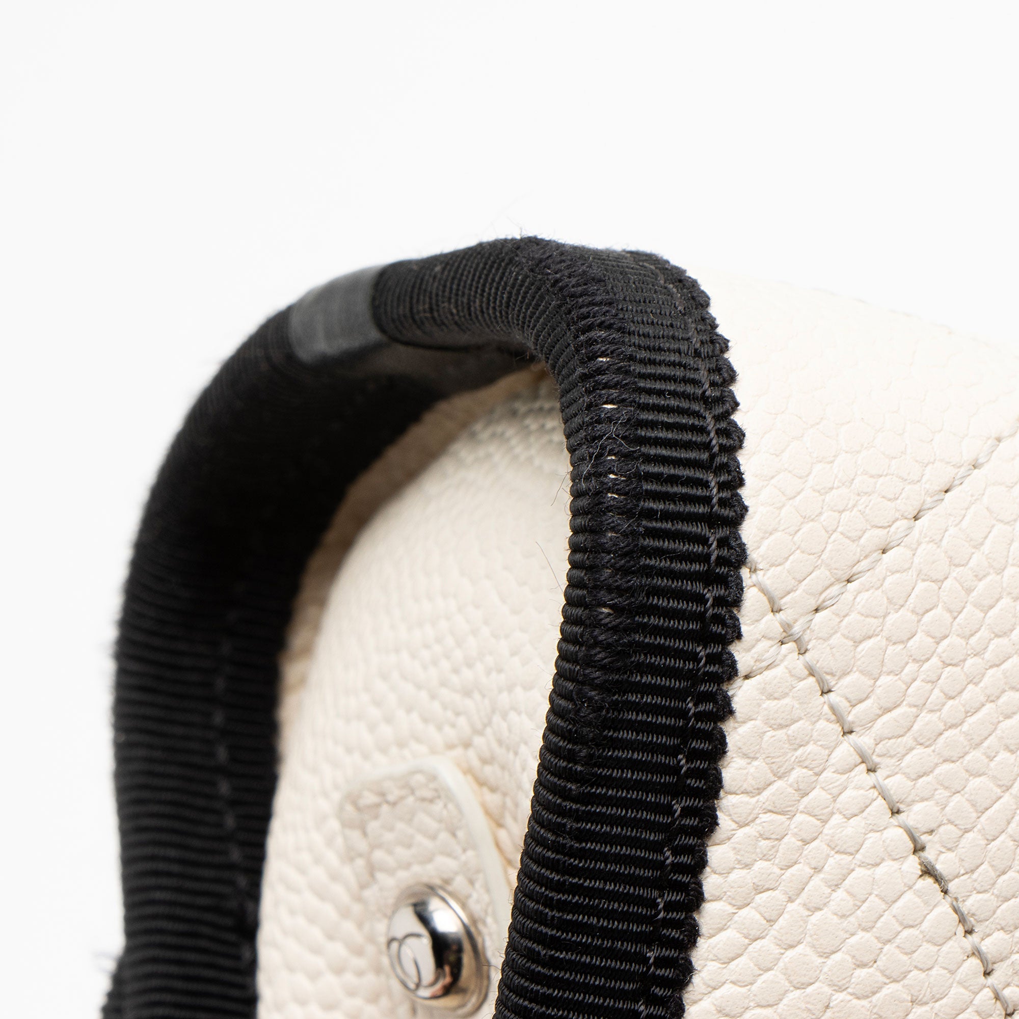 Chanel Caviar Leather Grosgrain CC Top Handle