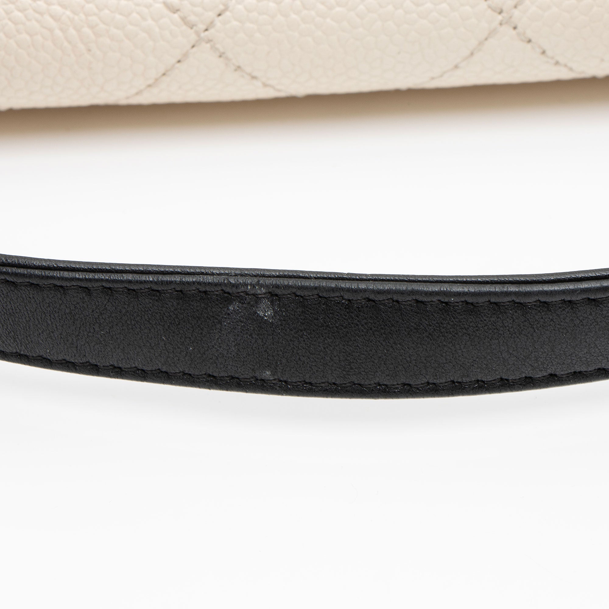 Chanel Caviar Leather Grosgrain CC Top Handle