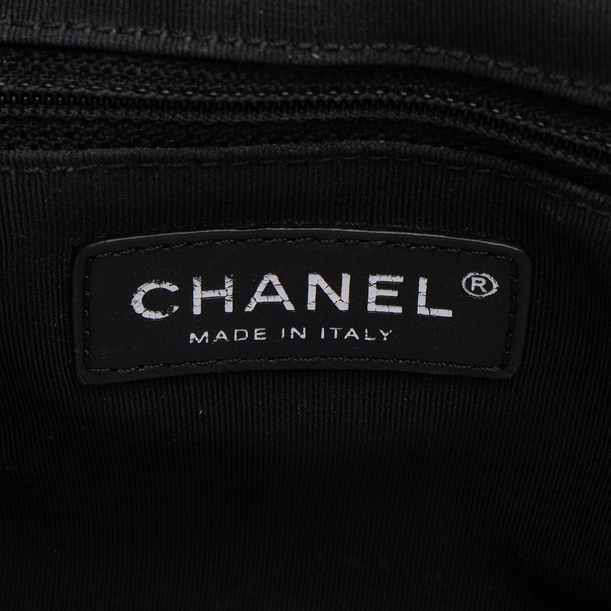 Chanel Caviar Leather Grosgrain CC Top Handle