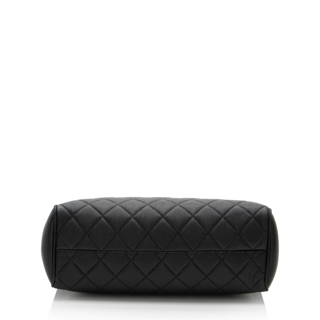 Chanel Caviar Leather In Out Flap Shopping Tote
