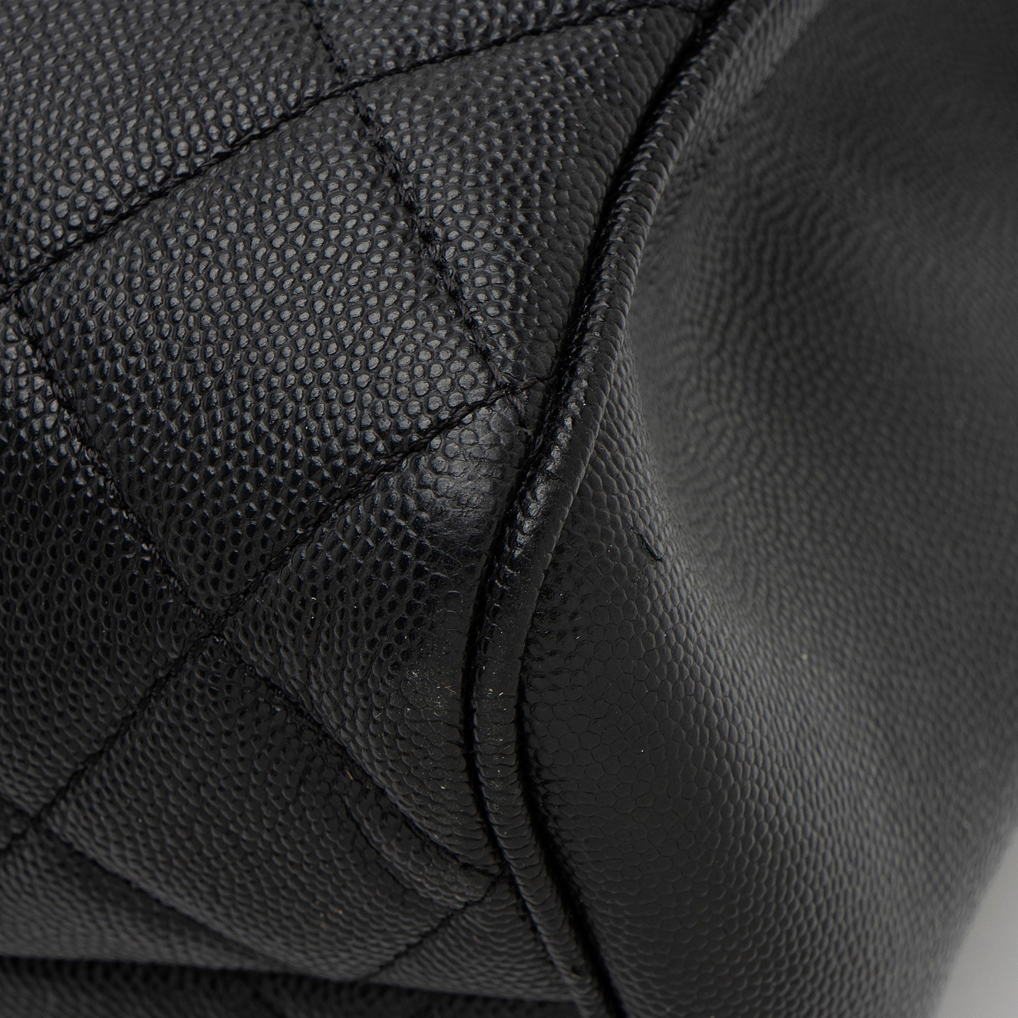 Chanel Caviar Leather In Out Flap Shopping Tote