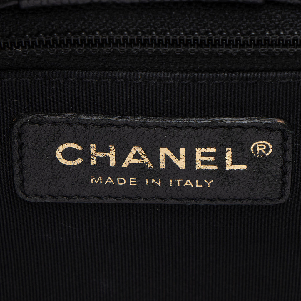 Chanel Caviar Leather In Out Flap Shopping Tote