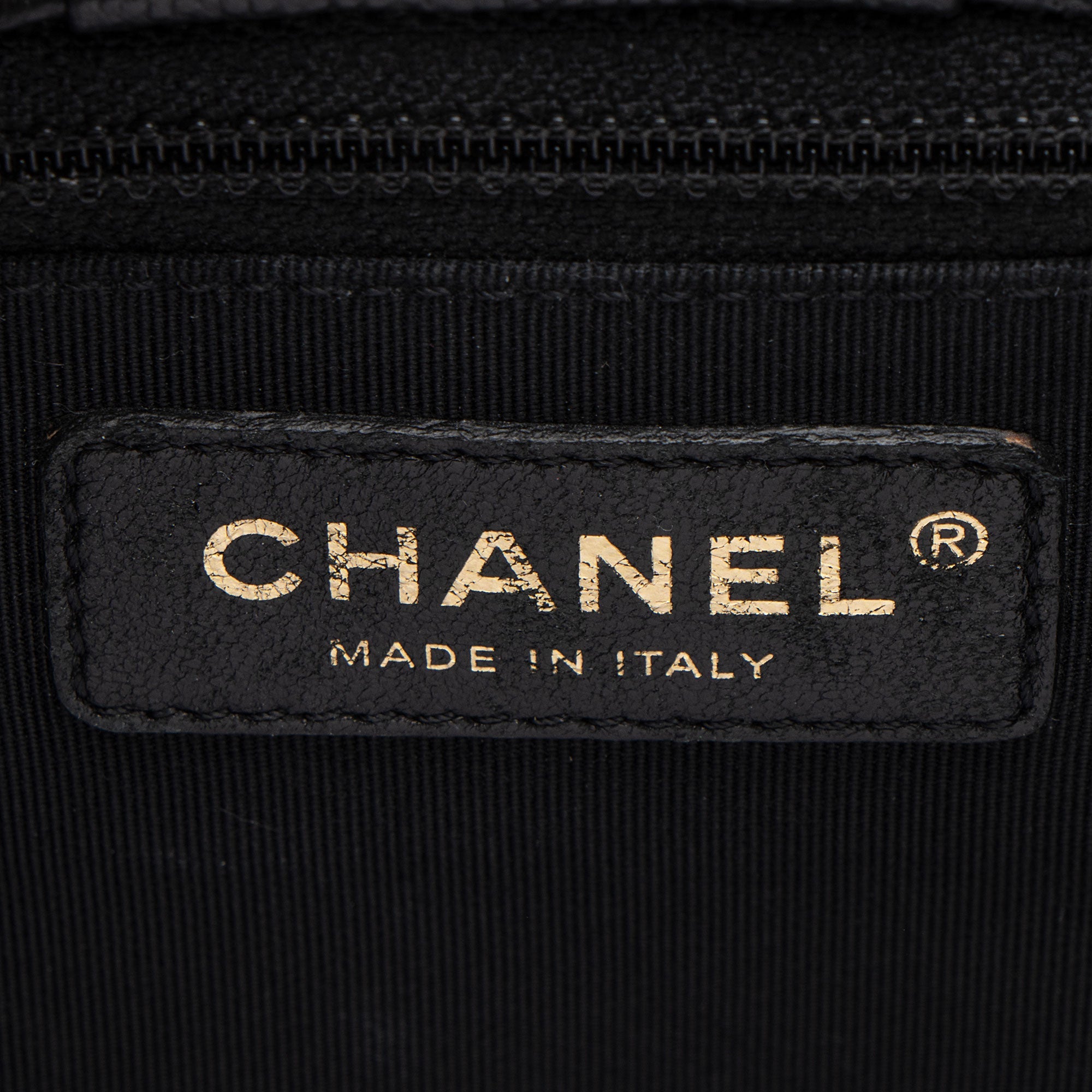 Chanel Caviar Leather In Out Flap Shopping Tote