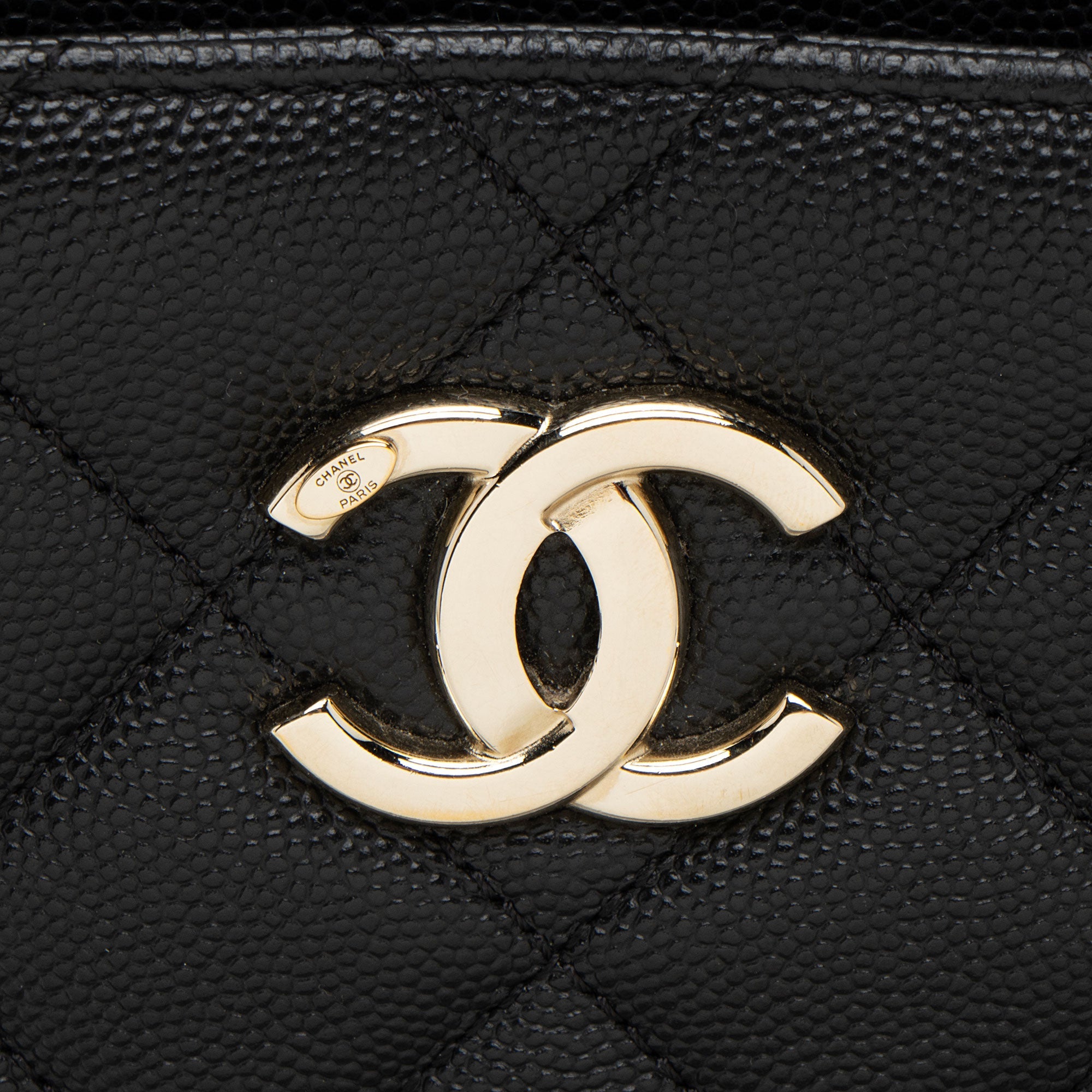 Chanel Caviar Leather In Out Flap Shopping Tote