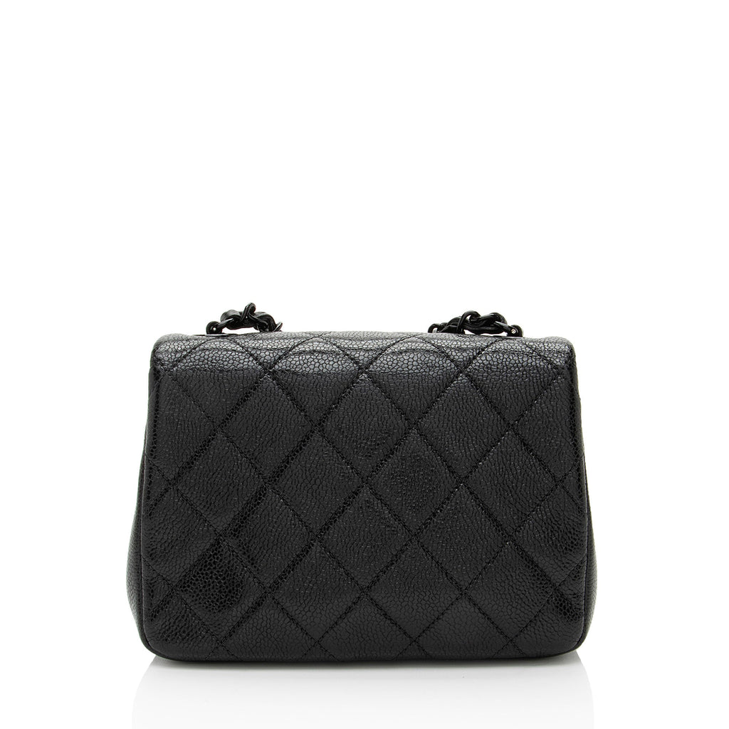 Chanel Caviar Leather Incognito Square Mini Flap Bag