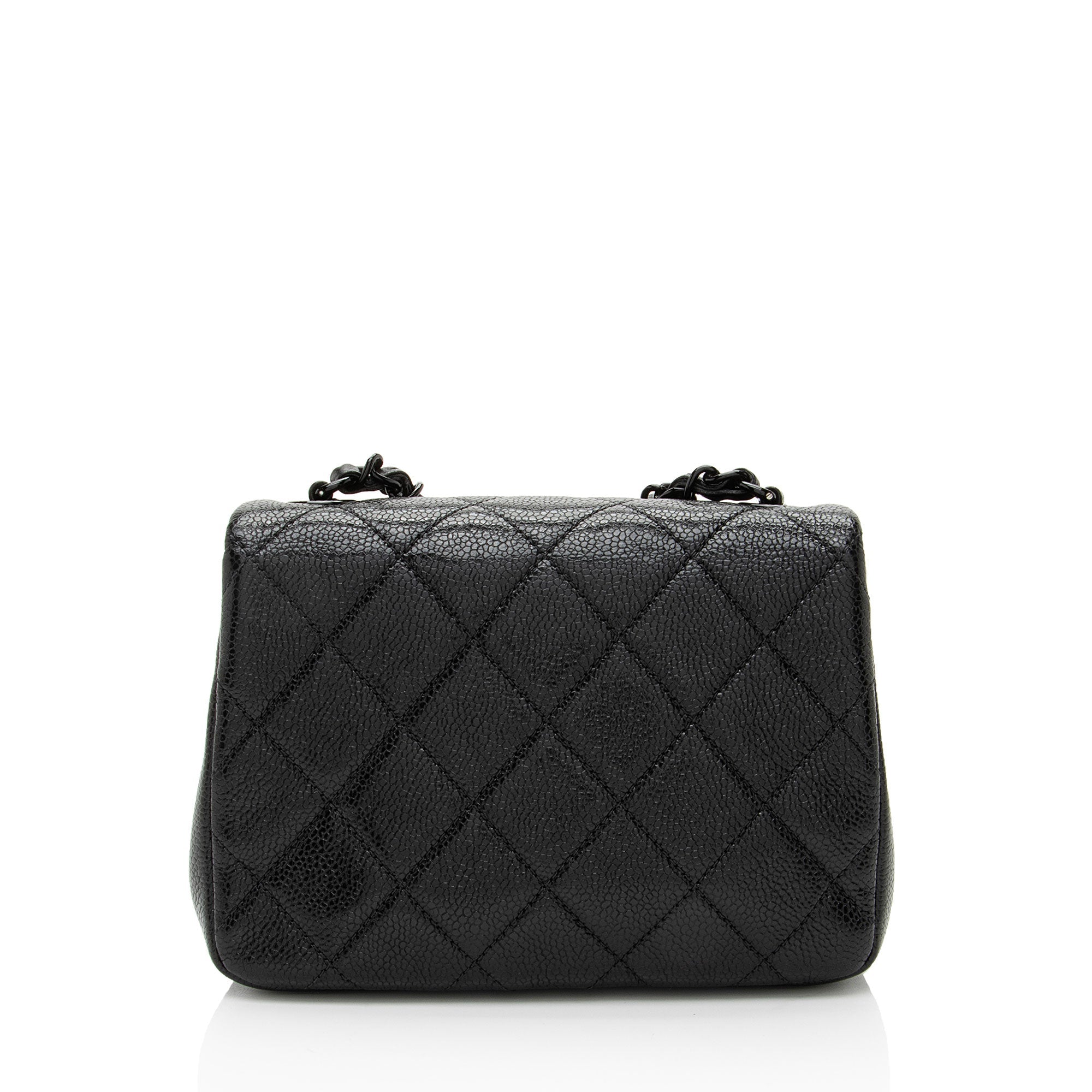 Chanel Caviar Leather Incognito Square Mini Flap Bag