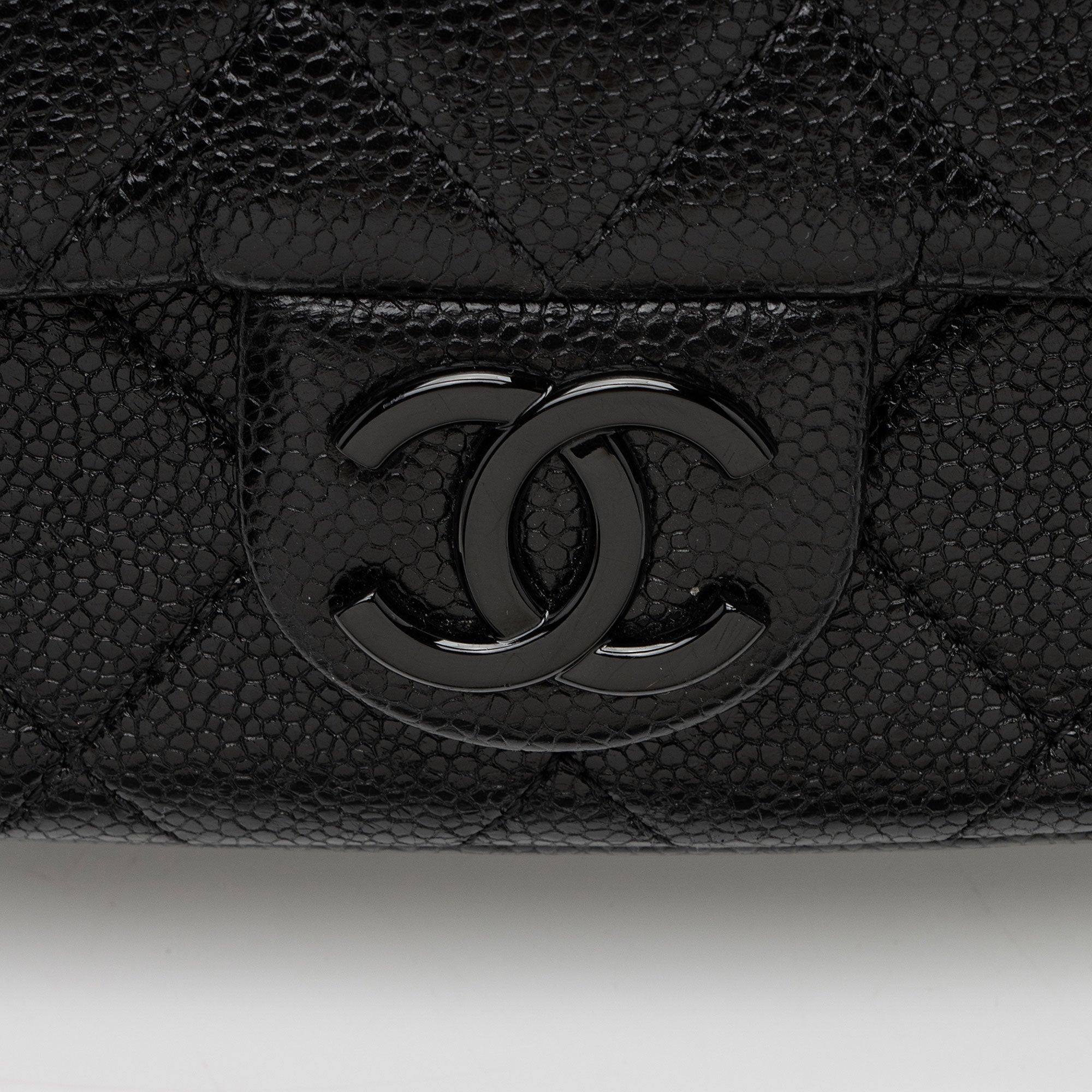 Chanel Caviar Leather Incognito Square Mini Flap Bag