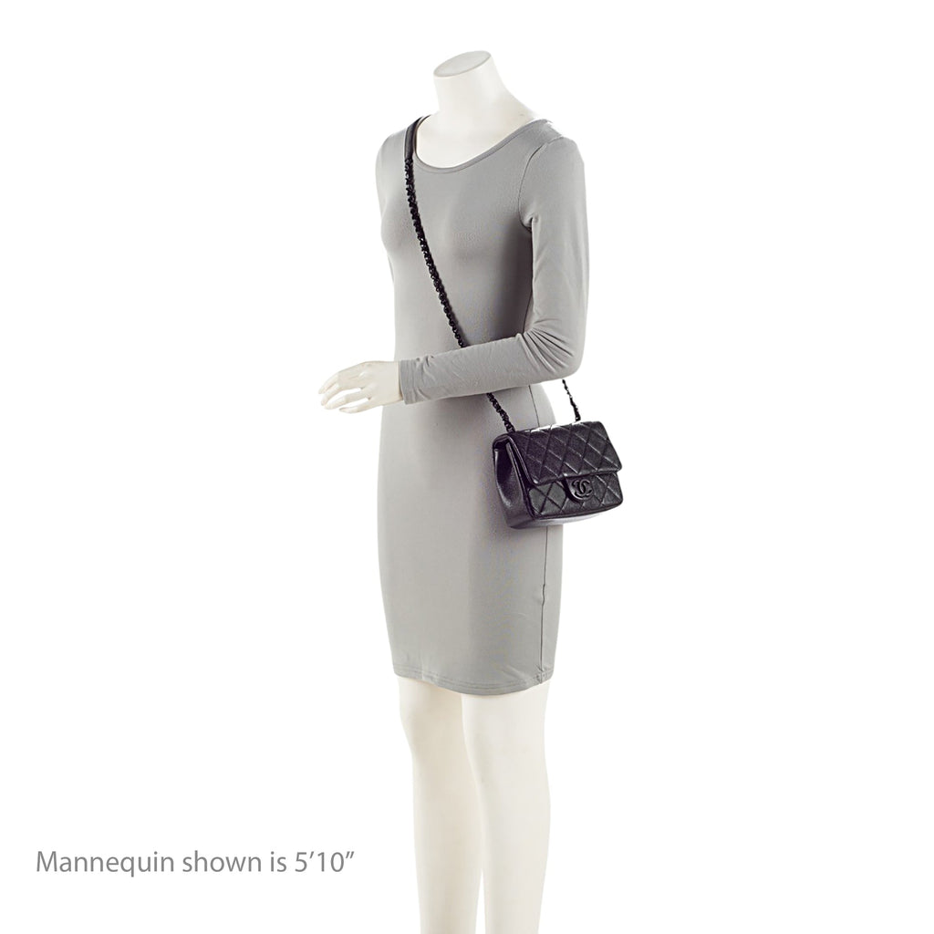 Chanel Caviar Leather Incognito Square Mini Flap Bag