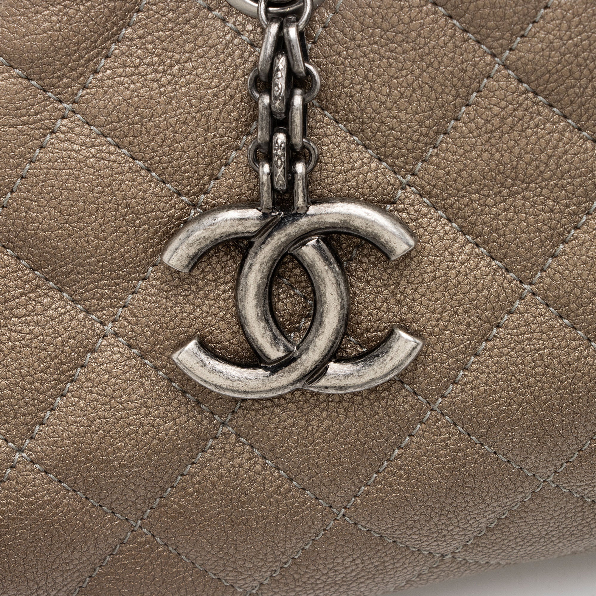 Chanel Caviar Leather Just Mademoiselle Bowler Bag