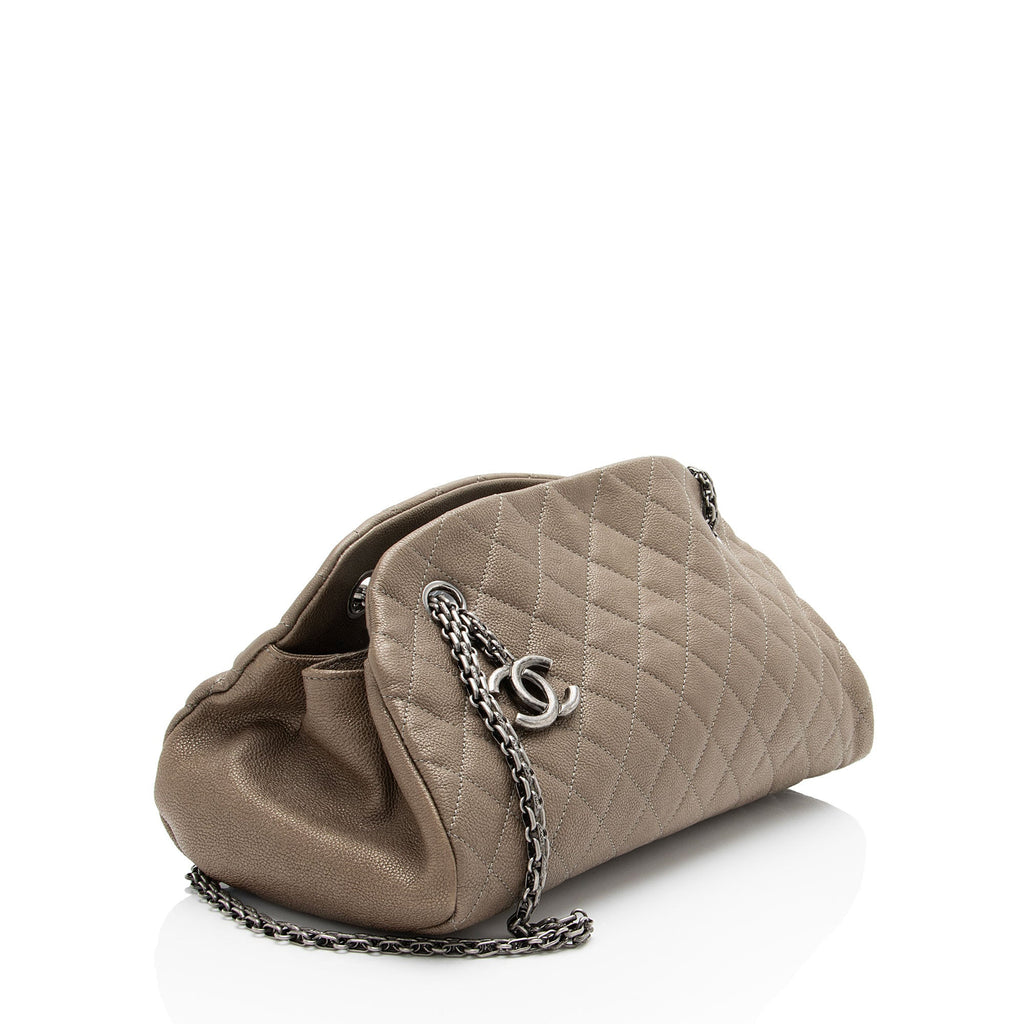 Chanel Caviar Leather Just Mademoiselle Bowler Bag