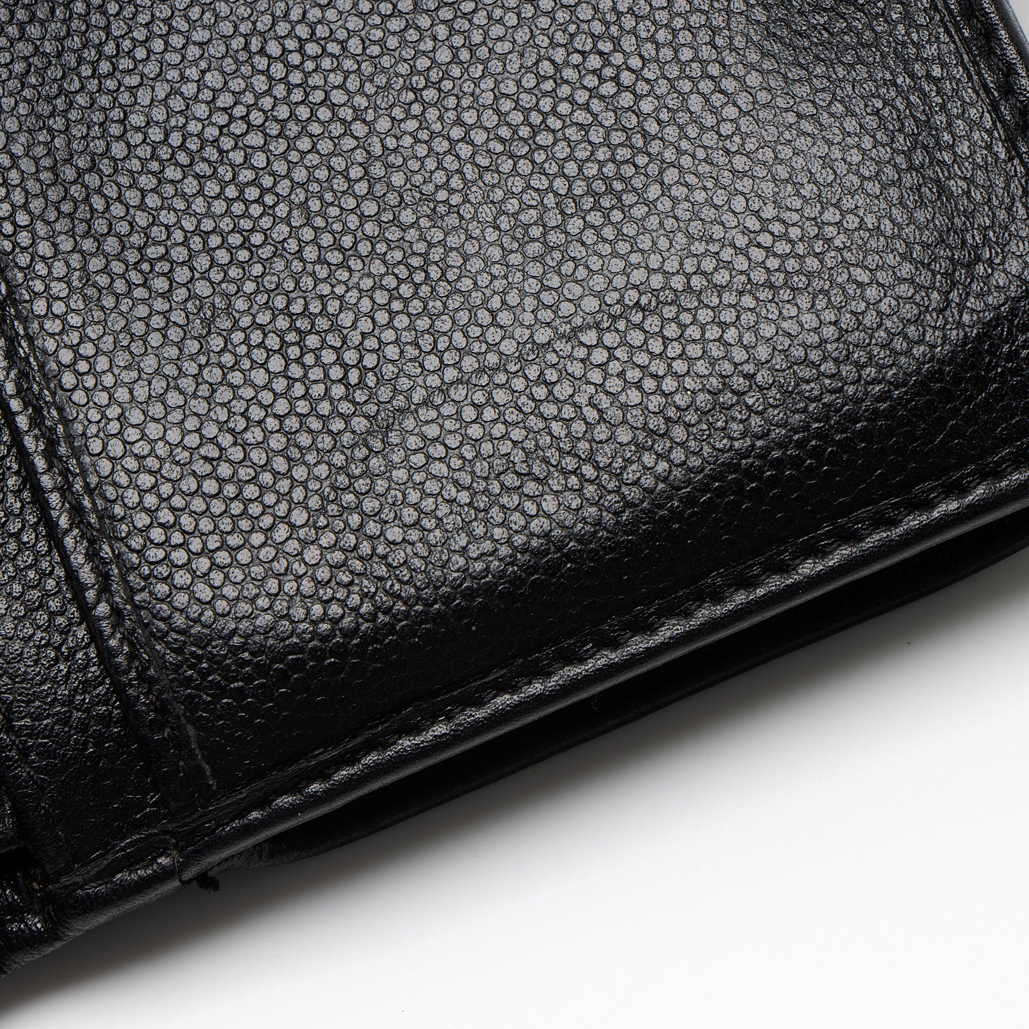 Chanel Caviar Leather L-Zip French Purse Wallet