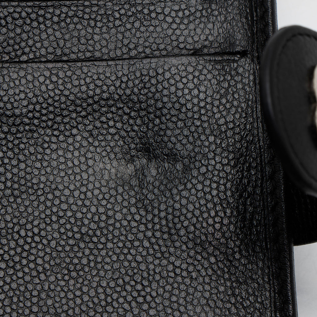 Chanel Caviar Leather L-Zip French Purse Wallet