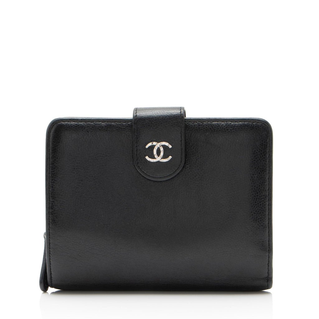 Chanel Caviar Leather L-Zip French Purse Wallet
