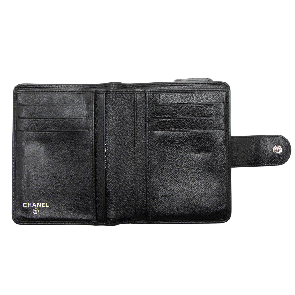 Chanel Caviar Leather L-Zip French Purse Wallet
