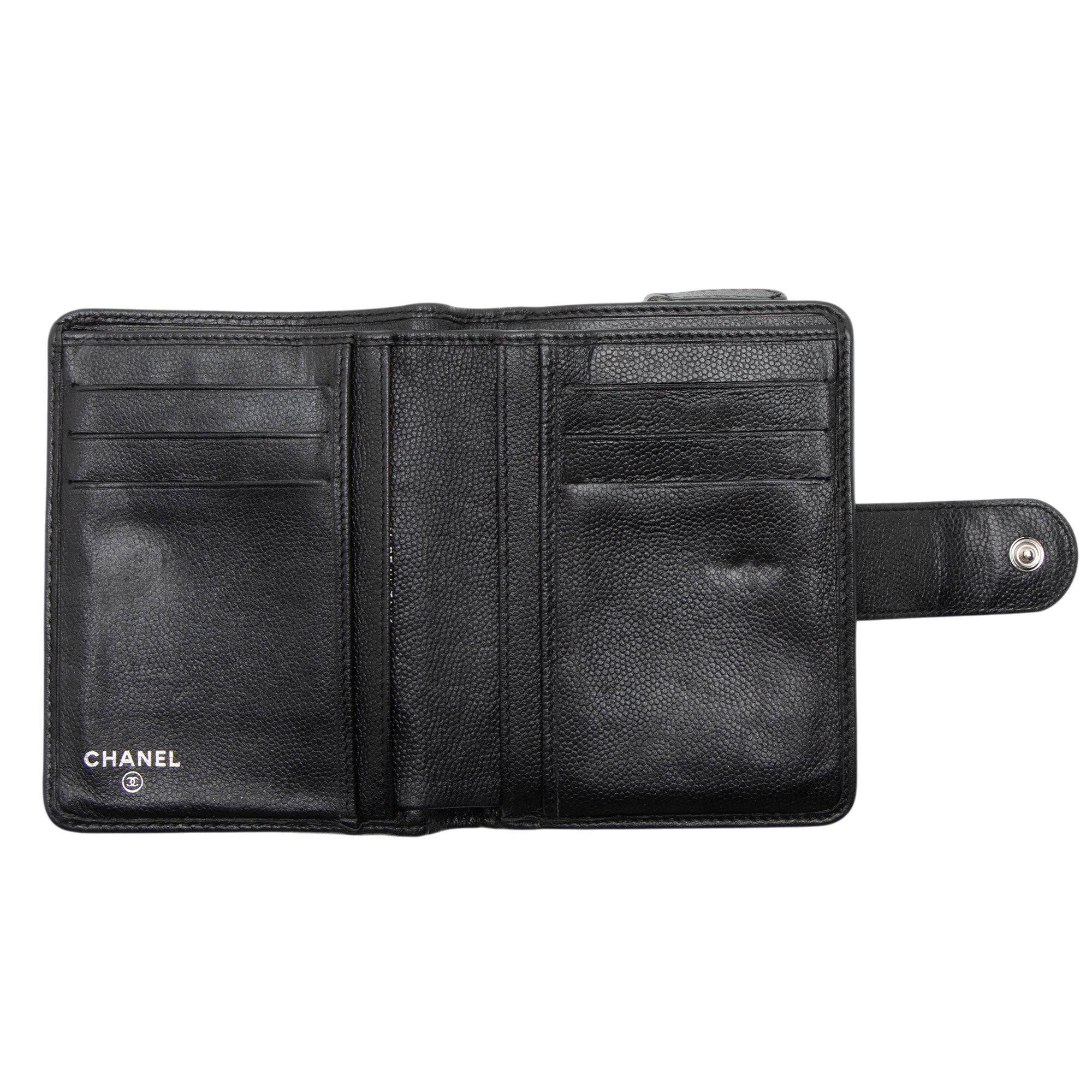 Chanel Caviar Leather L-Zip French Purse Wallet