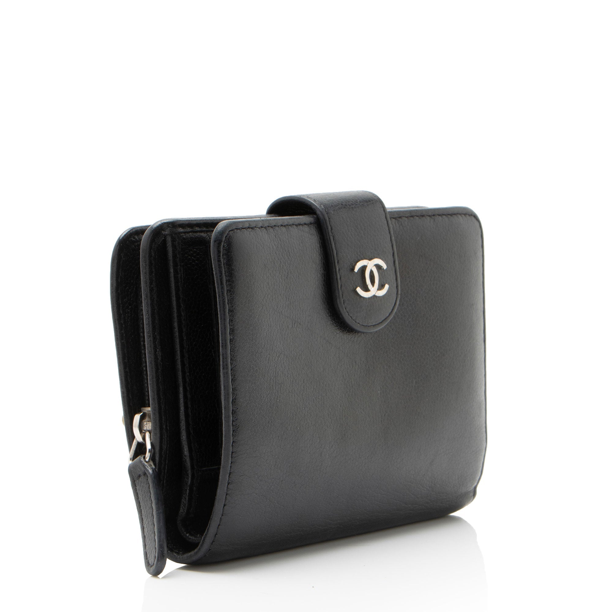 Chanel Caviar Leather L-Zip French Purse Wallet
