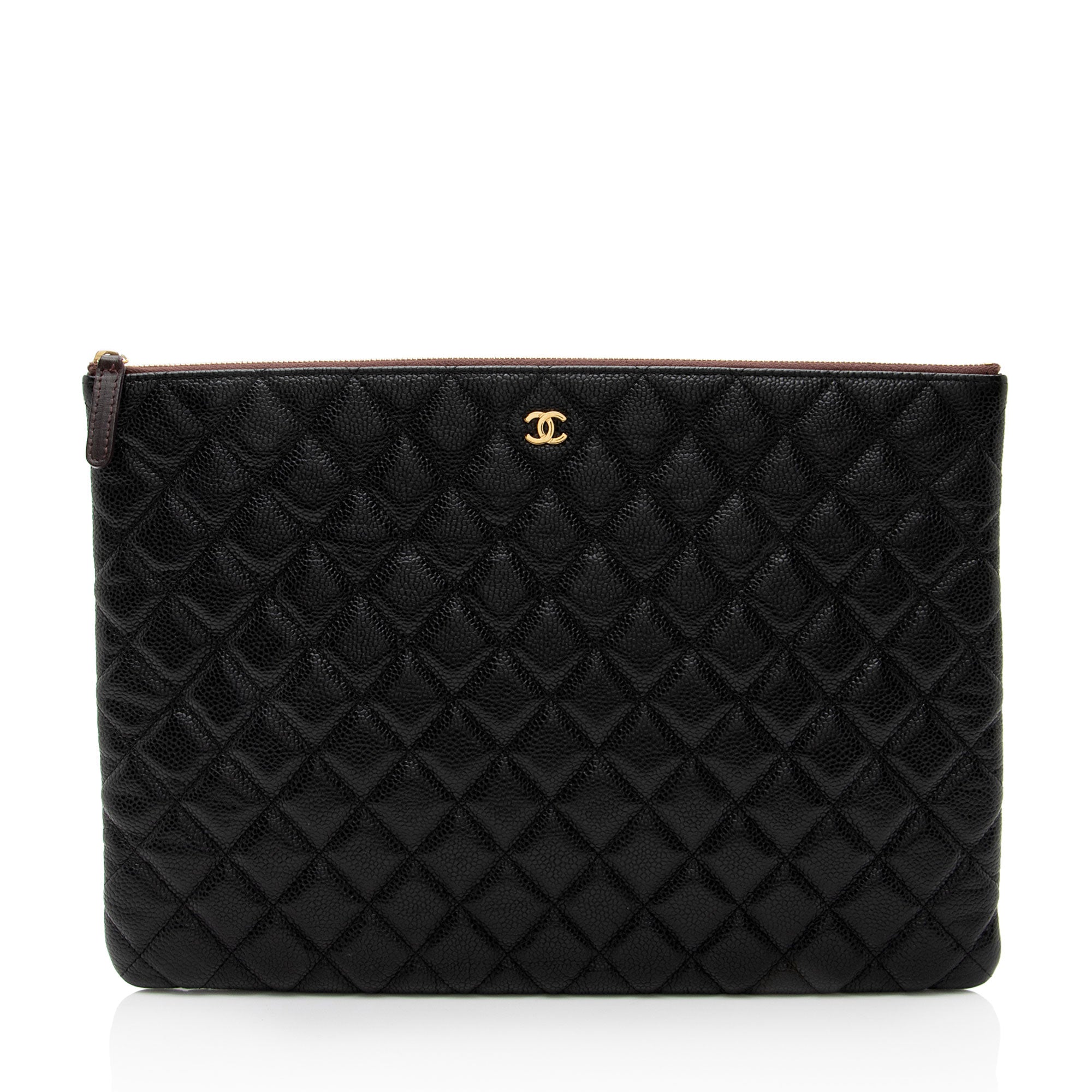 Chanel Caviar Leather Large O-Case