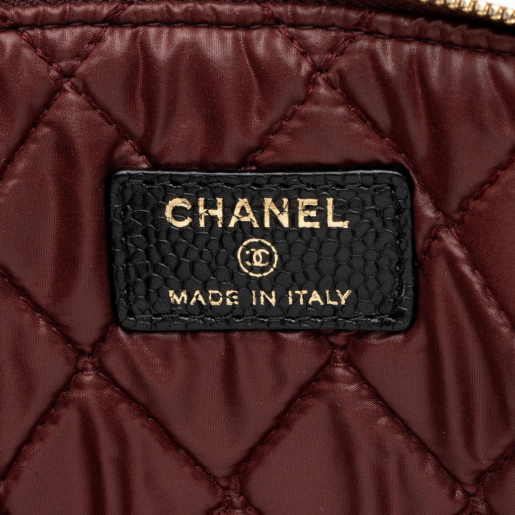 Chanel Caviar Leather Large O-Case