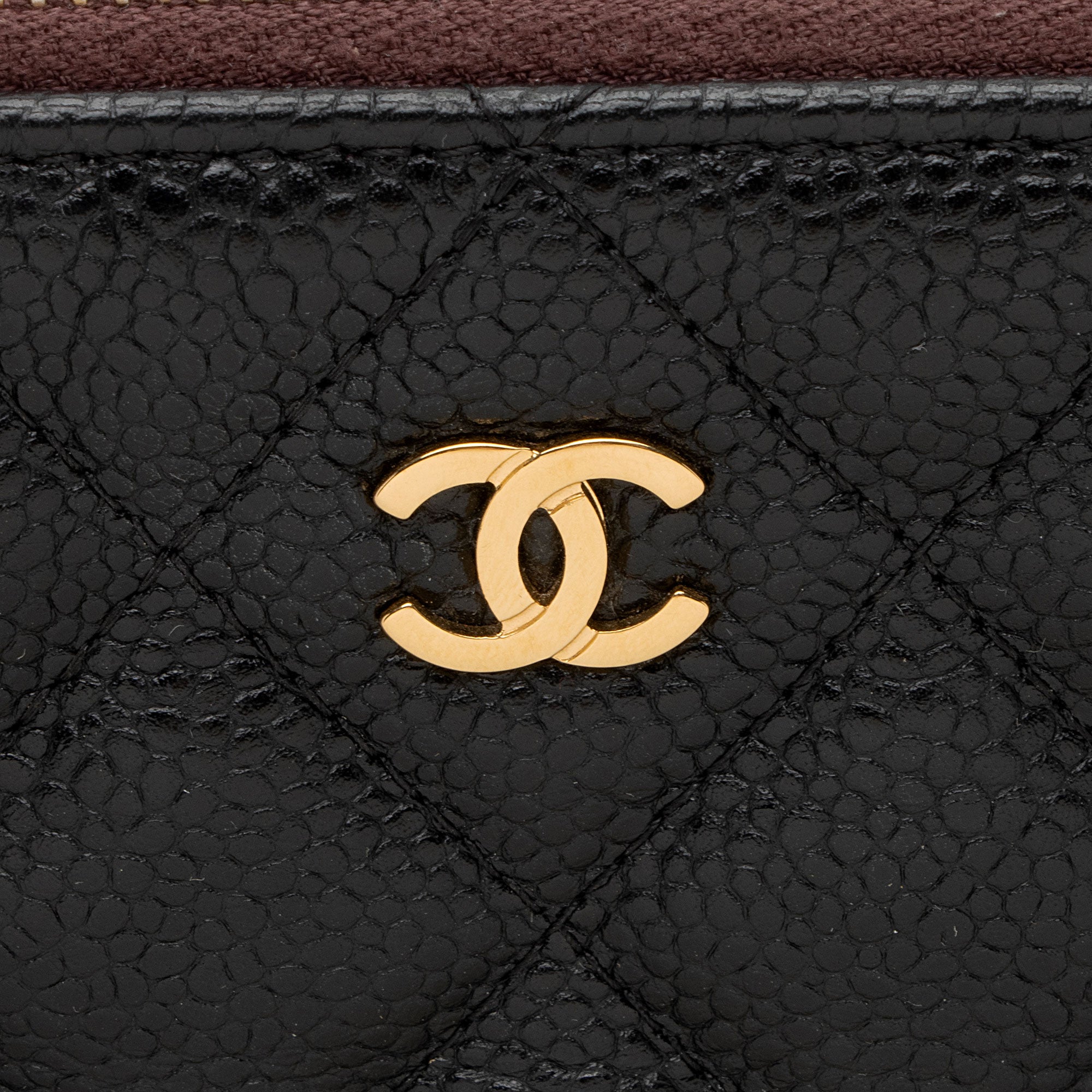 Chanel Caviar Leather Large O-Case