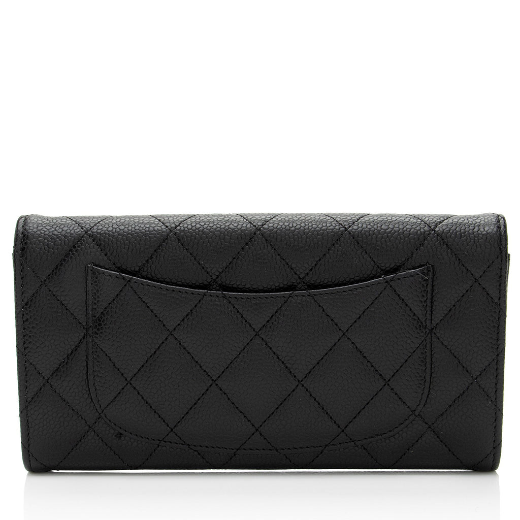 Chanel Caviar Leather Long Wallet