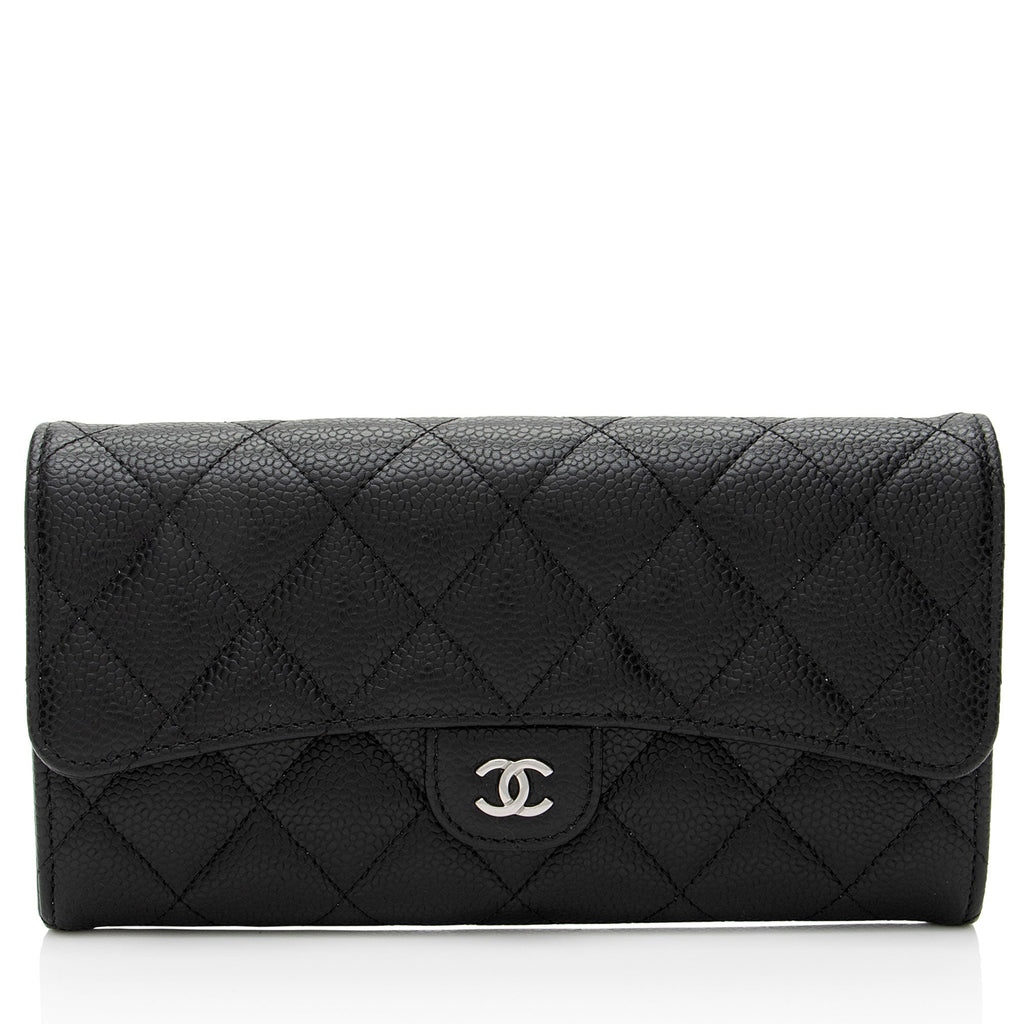 Chanel Caviar Leather Long Wallet