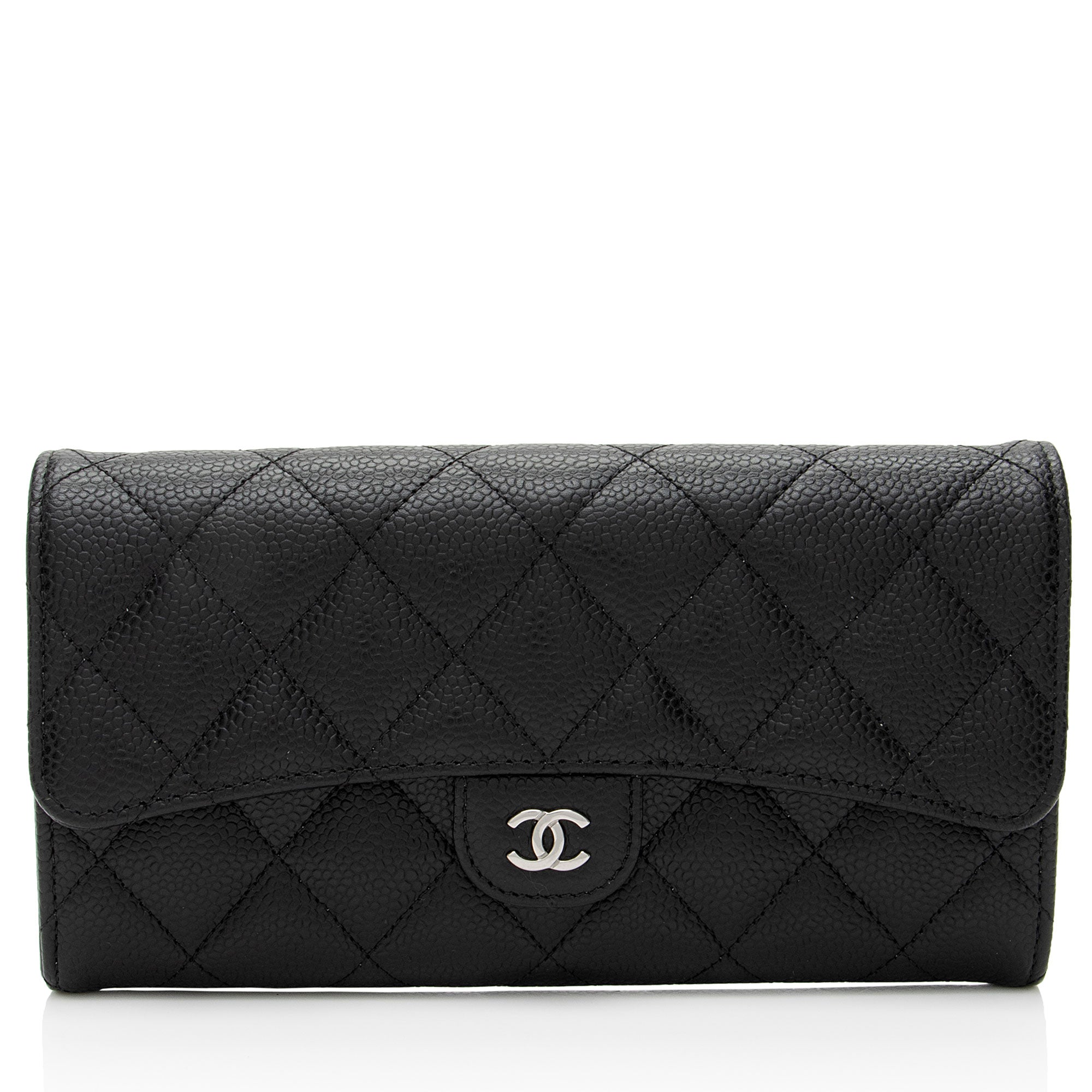 Chanel Caviar Leather Long Wallet