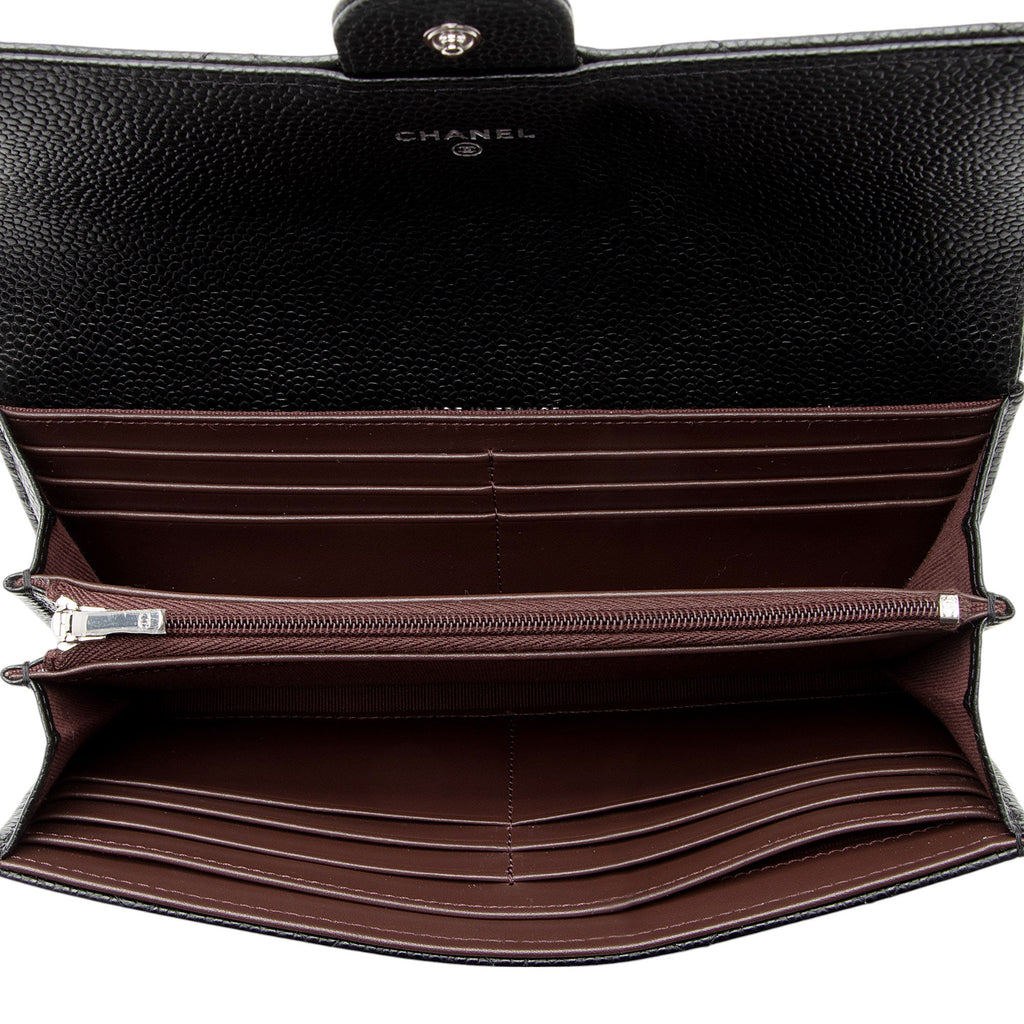 Chanel Caviar Leather Long Wallet