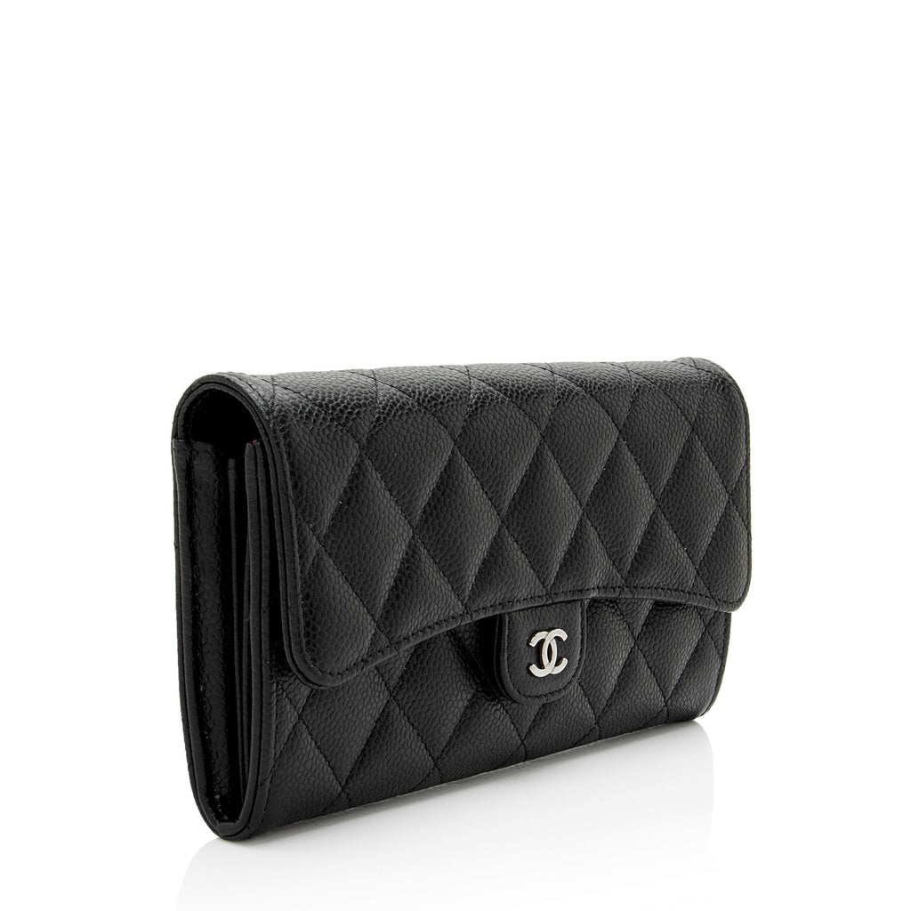 Chanel Caviar Leather Long Wallet