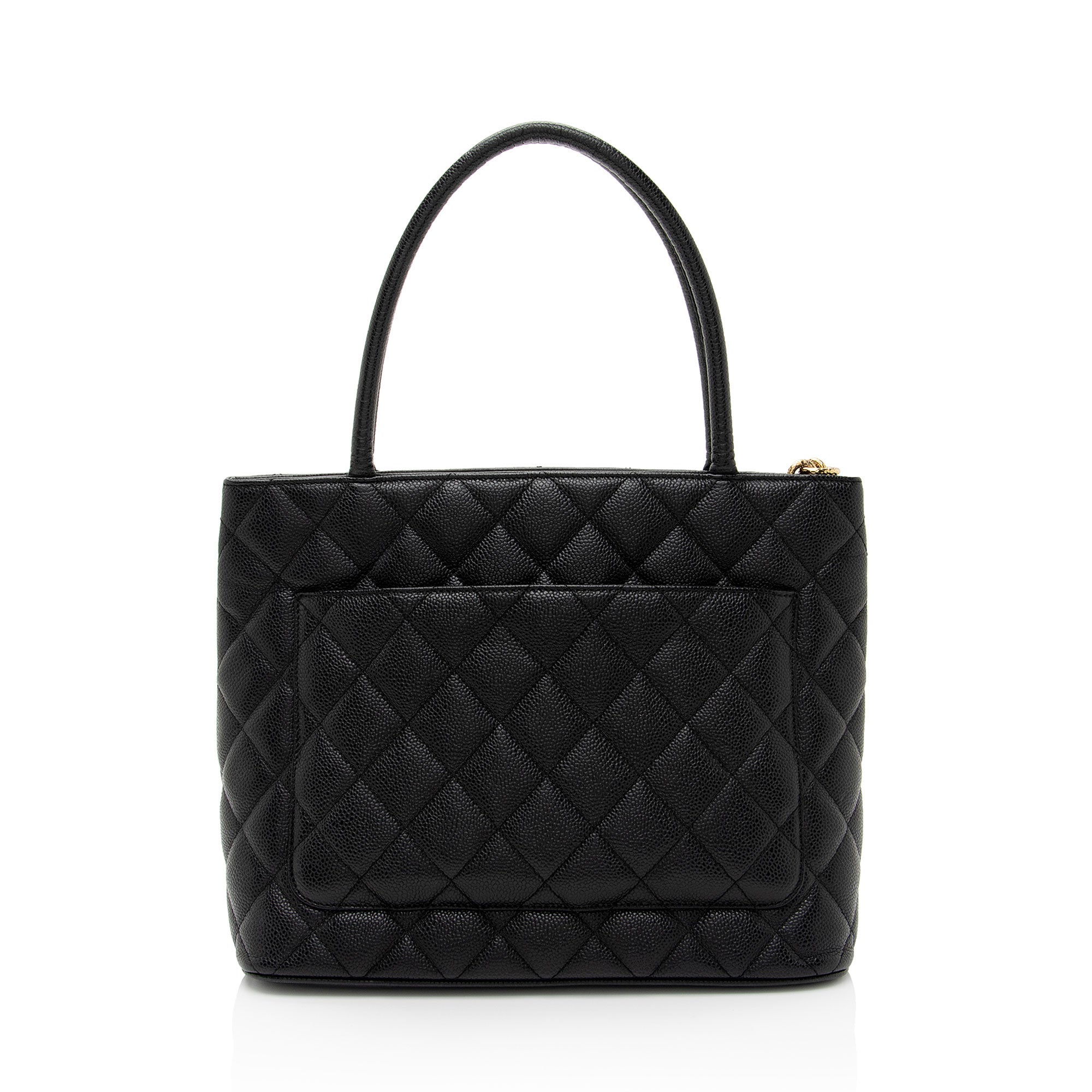 Chanel Caviar Leather Medallion Tote (SHF-7Ttgip)