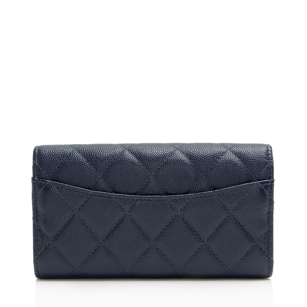 Chanel Caviar Leather Medium Flap Wallet