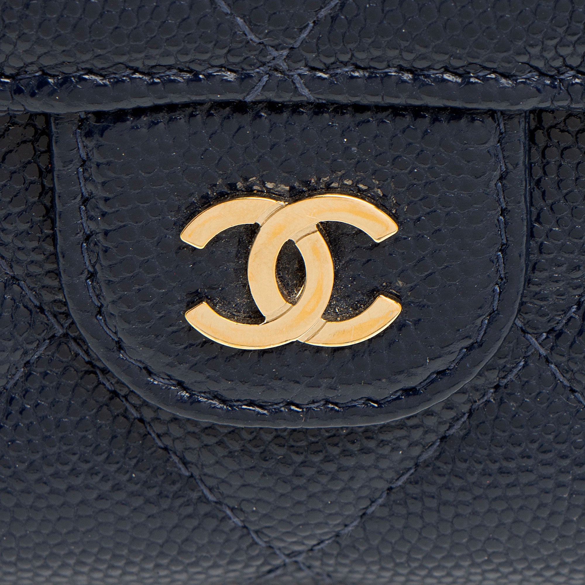 Chanel Caviar Leather Medium Flap Wallet