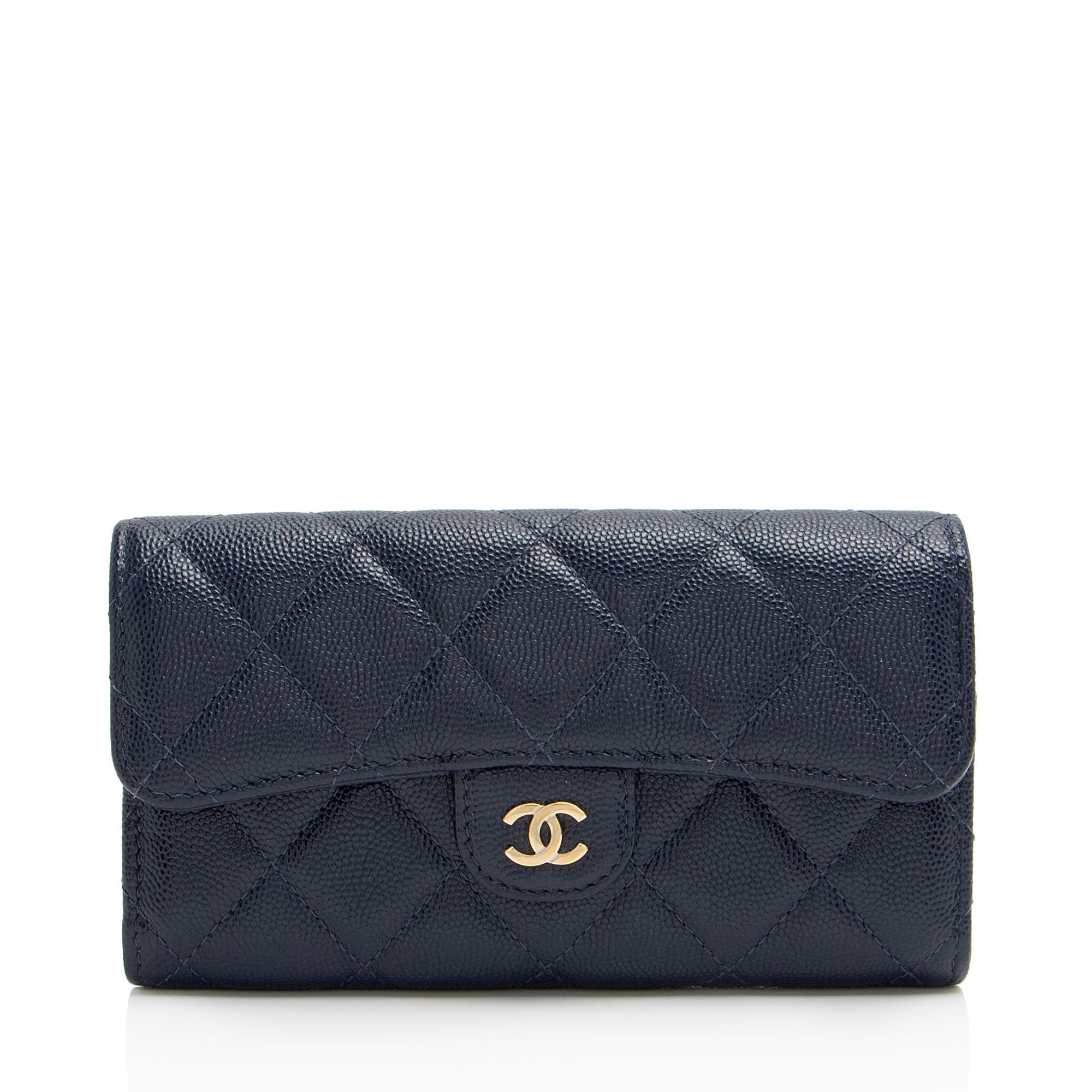 Chanel Caviar Leather Medium Flap Wallet