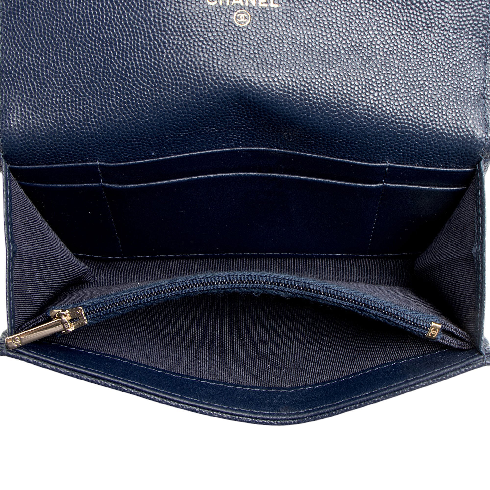 Chanel Caviar Leather Medium Flap Wallet