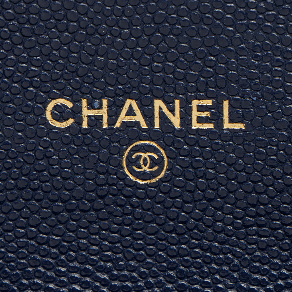 Chanel Caviar Leather Medium Flap Wallet