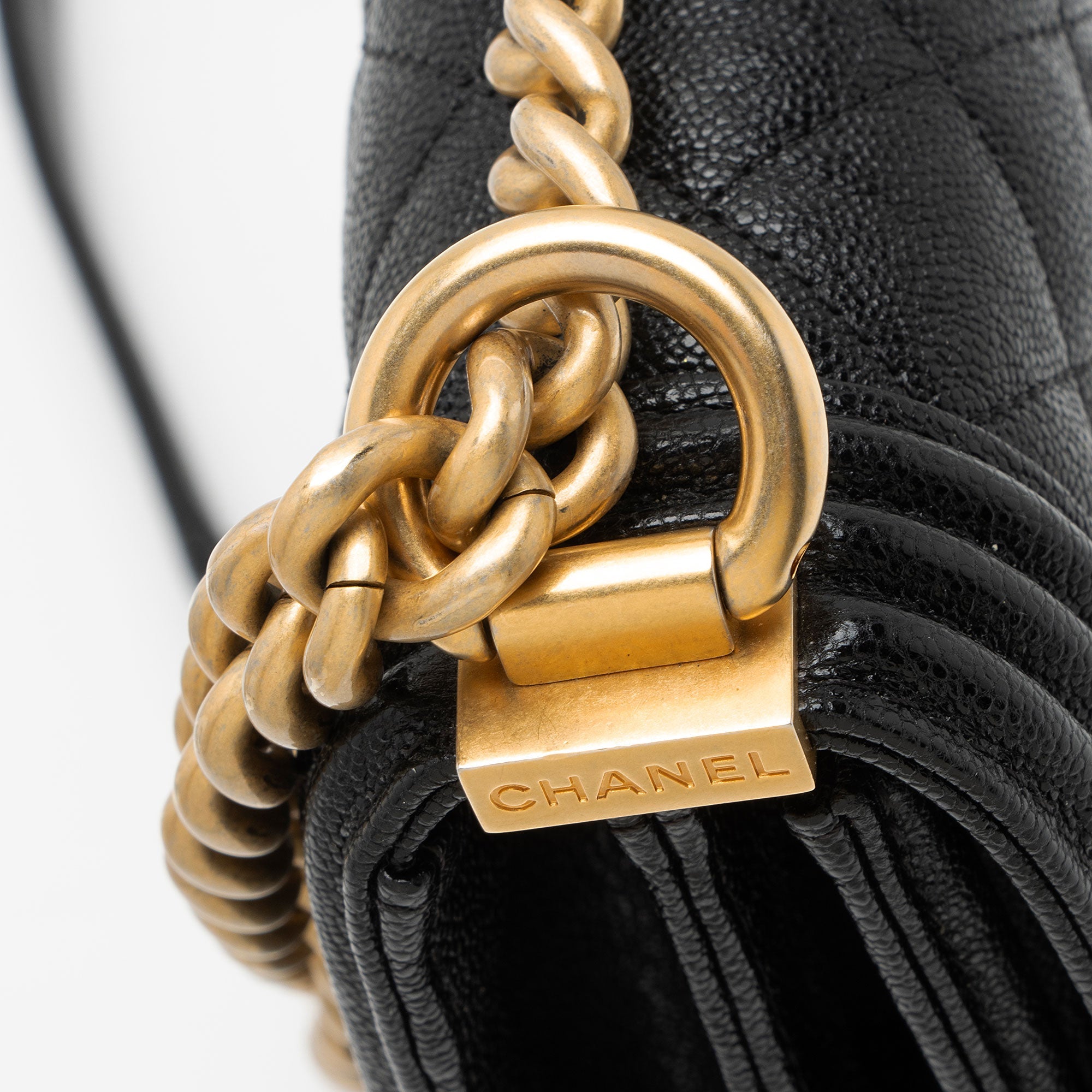 Chanel Caviar Leather N/S Boy Bag
