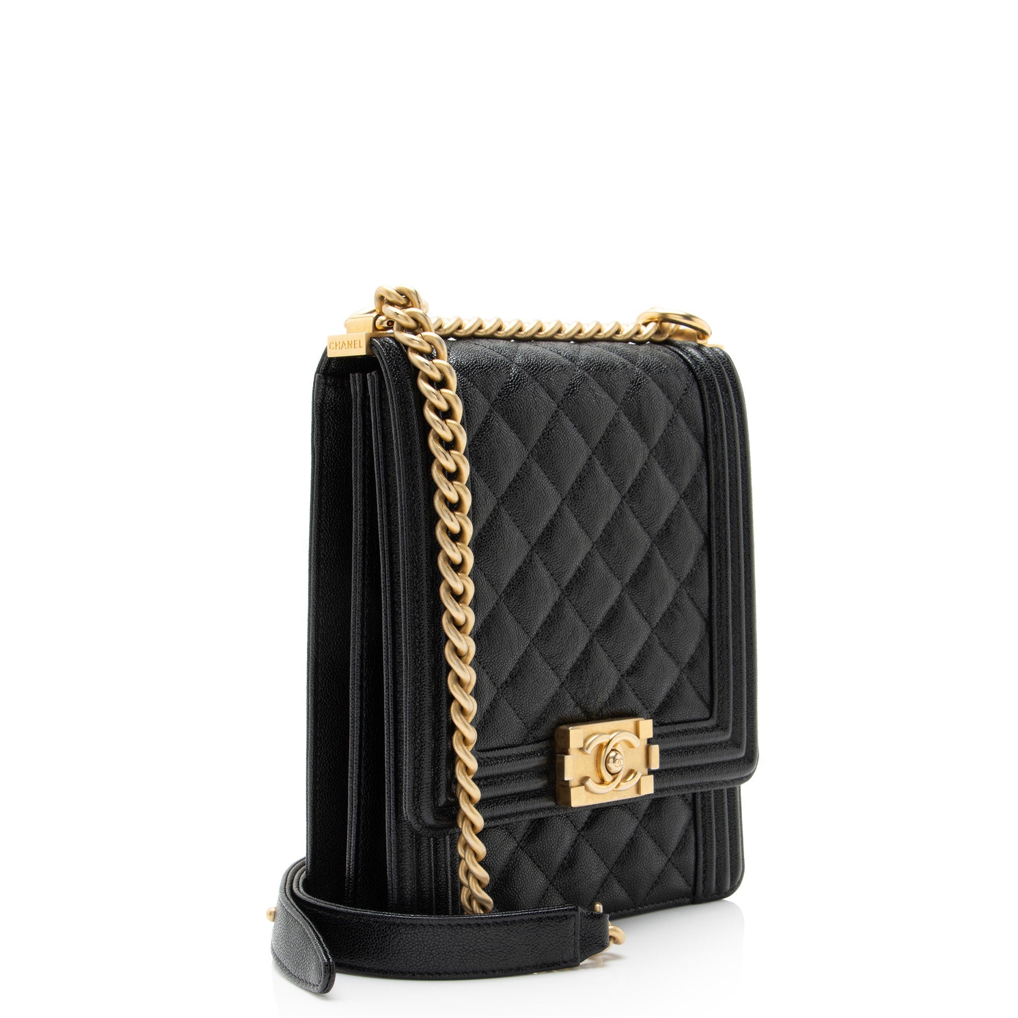 Chanel Caviar Leather N/S Boy Bag