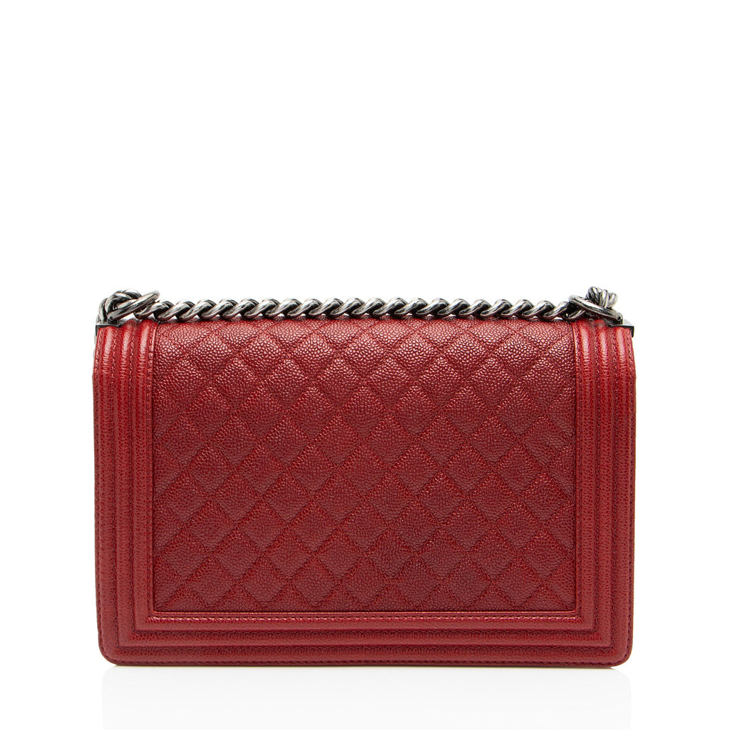 Chanel Caviar Leather New Medium Boy Bag