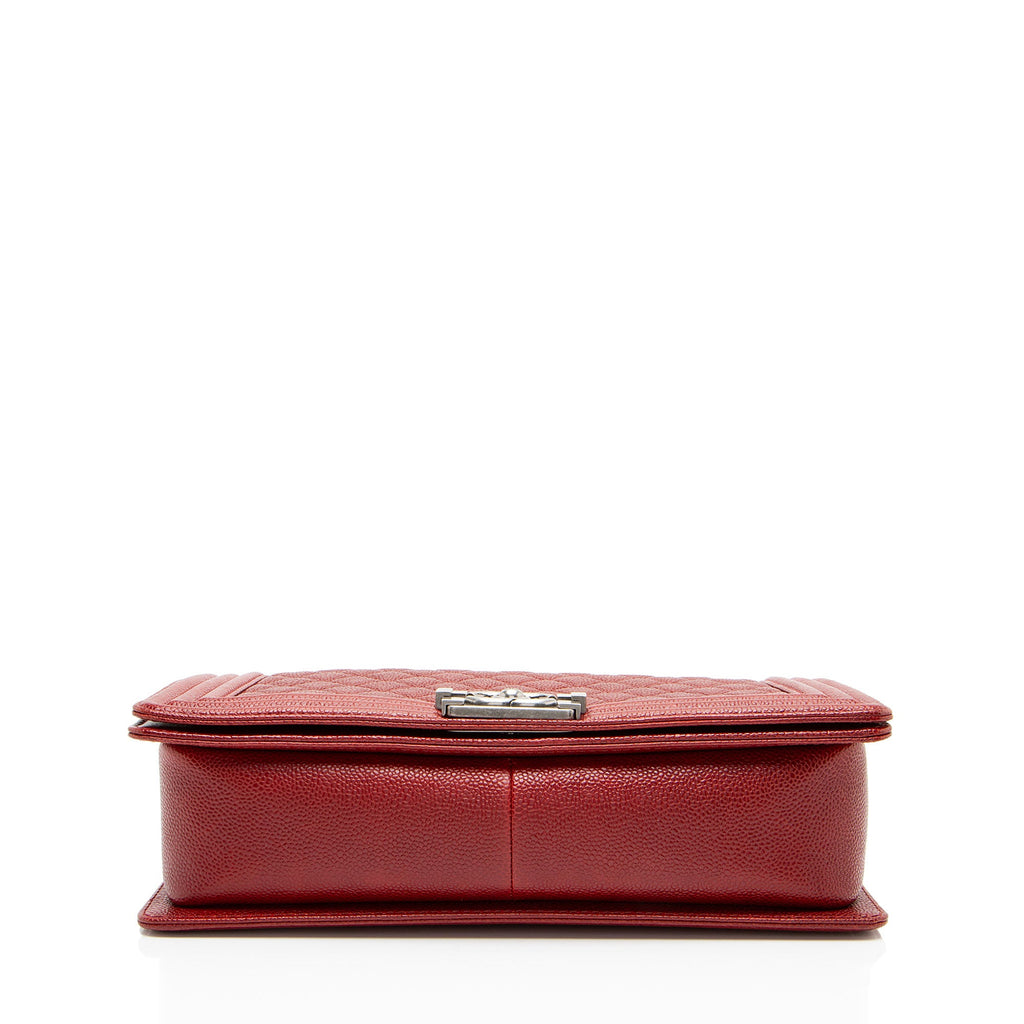 Chanel Caviar Leather New Medium Boy Bag