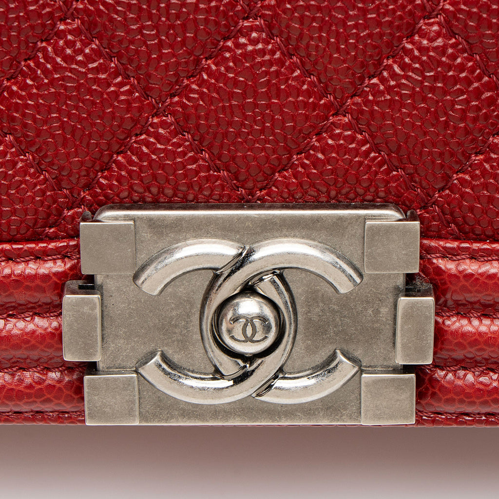 Chanel Caviar Leather New Medium Boy Bag