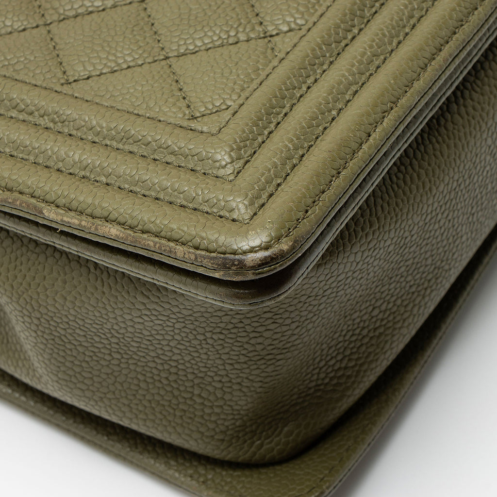 Chanel Caviar Leather New Medium Boy Bag