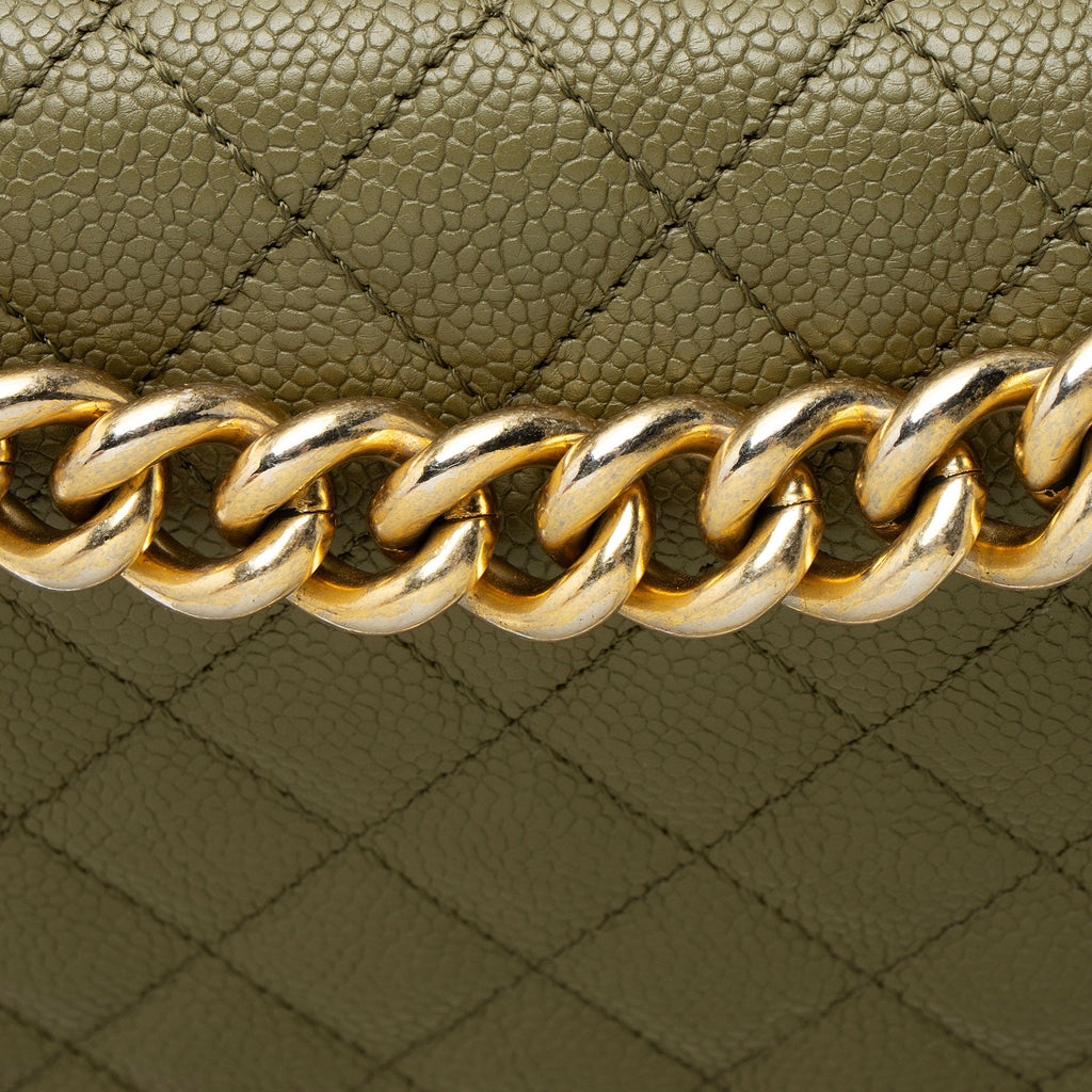 Chanel Caviar Leather New Medium Boy Bag