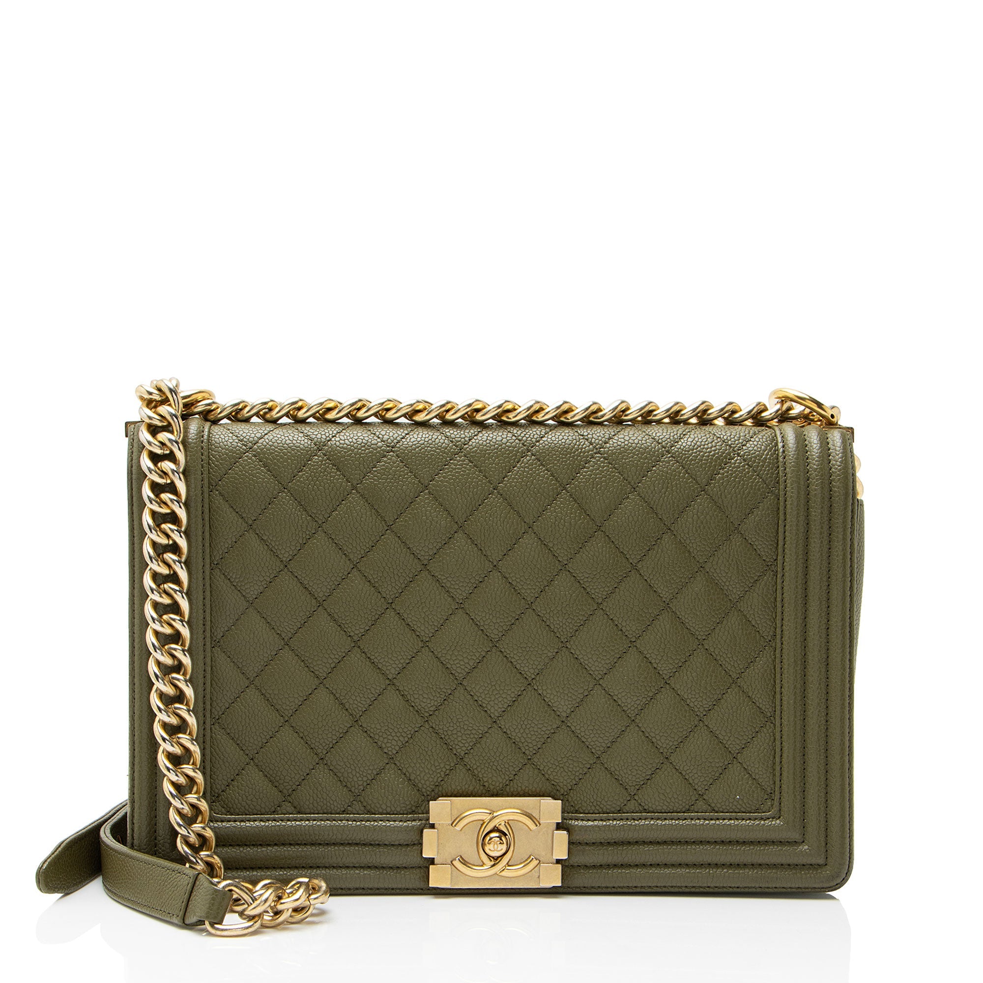 Chanel Caviar Leather New Medium Boy Bag