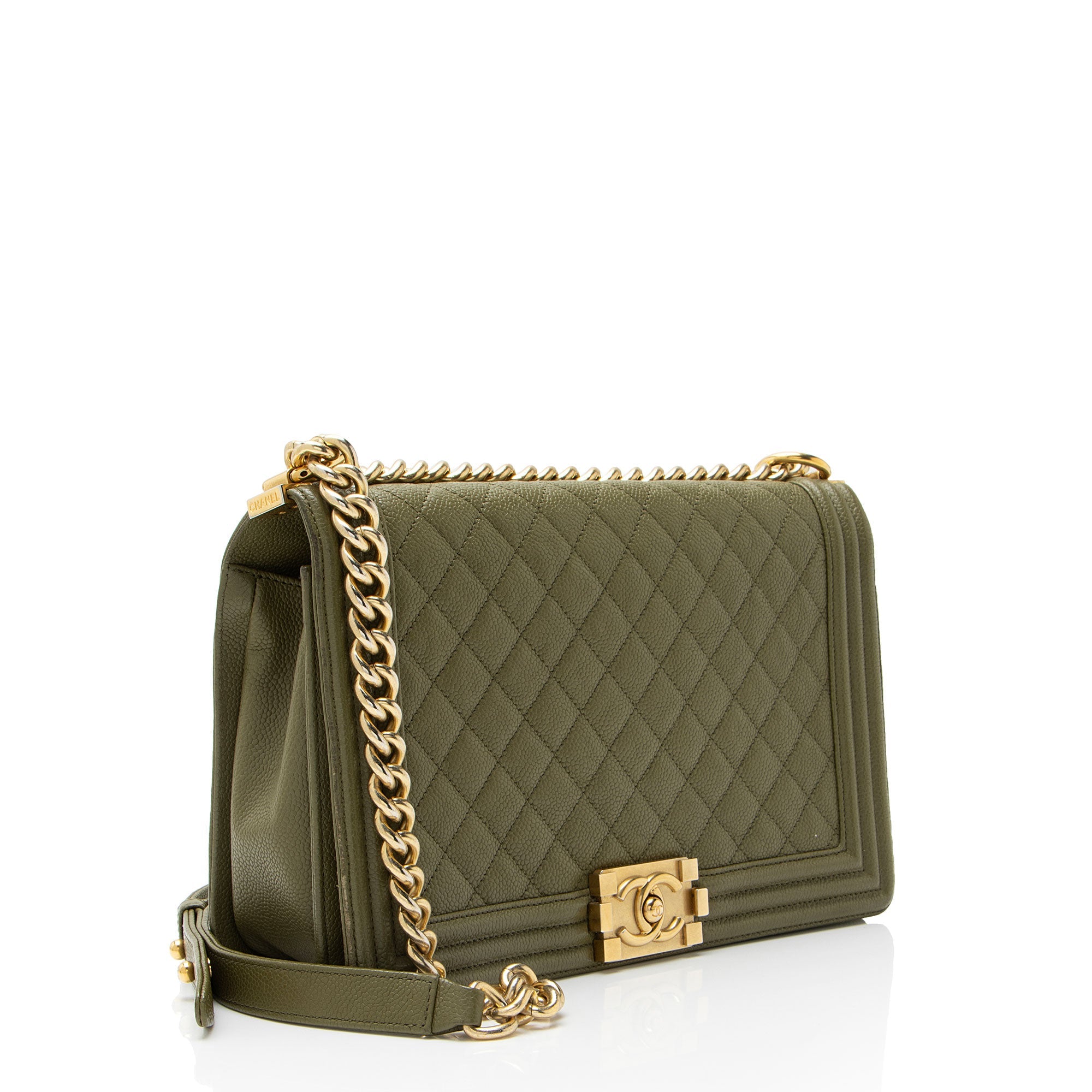 Chanel Caviar Leather New Medium Boy Bag