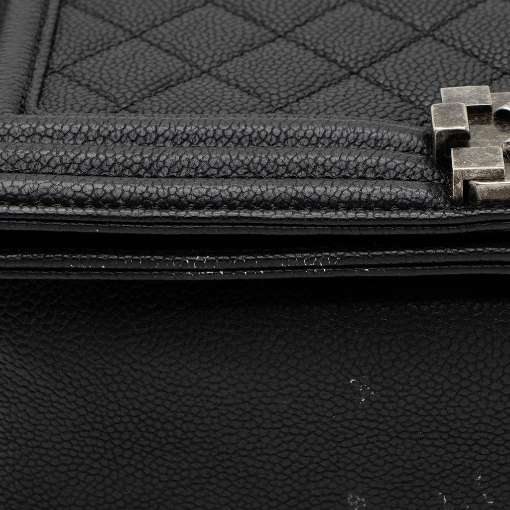Chanel Caviar Leather Old Medium Boy Bag