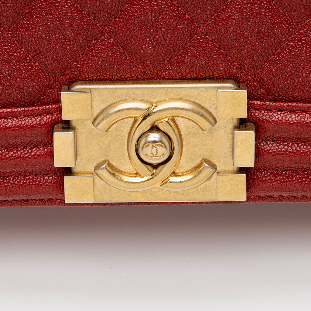 Chanel Caviar Leather Old Medium Boy Bag